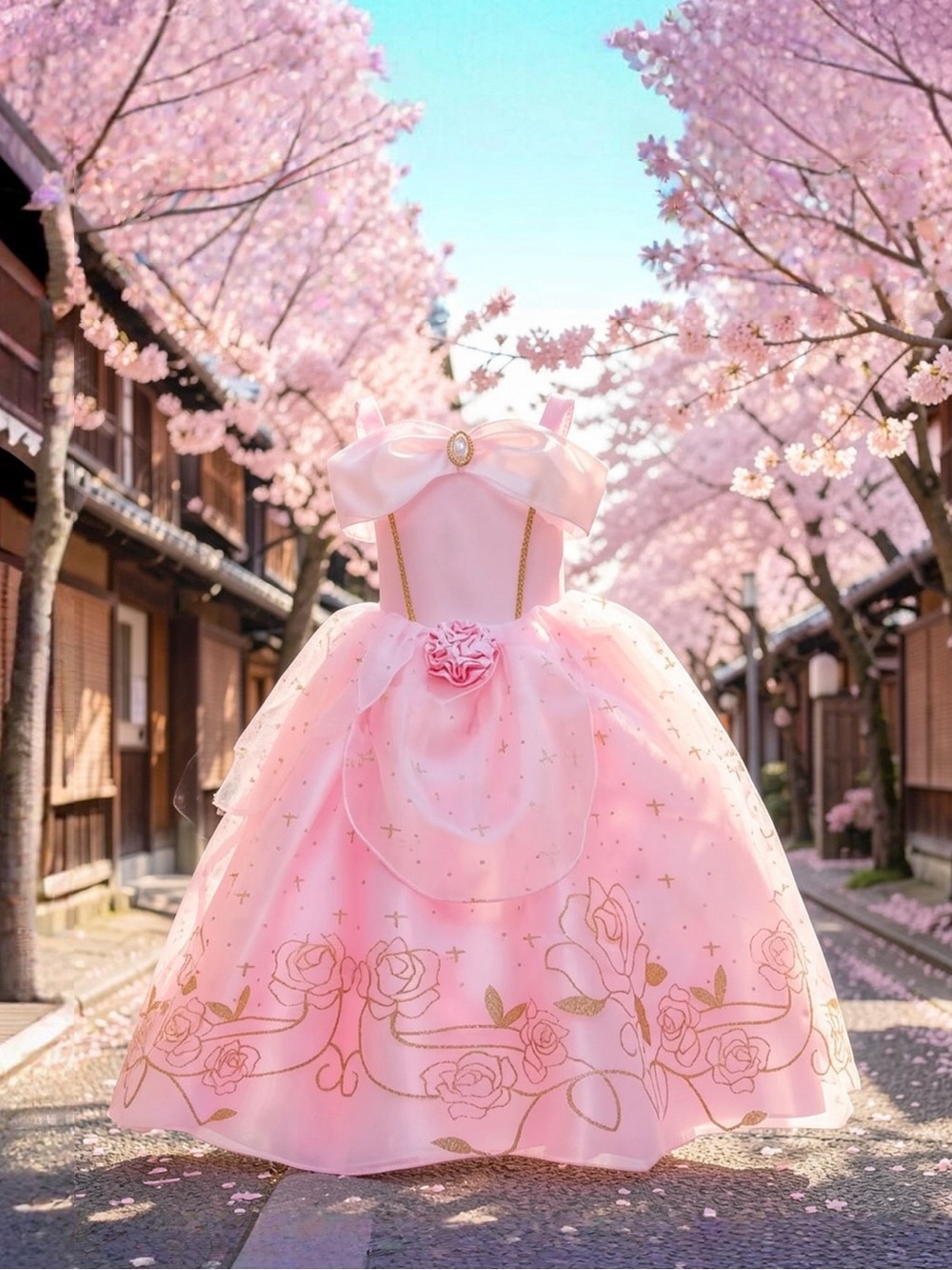 Girls' Pink Princess Ball Gown Costume